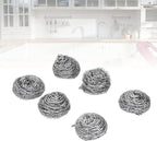 6Pcs Stainless Steel Scrubber Scrubbing Scouring for Kitchens Washing Scouring Pads Sticks Kitchen Tools