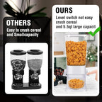 Cereal Dispenser Countertop,5.5L Cereal Containers Storage Dispenser for Pantry,Dry Food Storage Rice Containers,Candy Dispenser,Snack Organizer Machine for Grains, Nuts,Oatmeal, Pet Food White