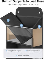 Yecaye 1 Pack Over the Door Organizer, 35.2lbs Load Toy Stuffed Animal Storage, Swing-proof Hanging Bathroom Organizers and Storage for Nursery Newborn Baby Essential Stuff Black