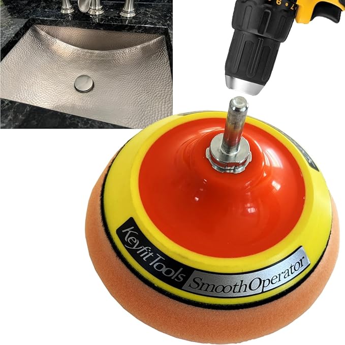 Keyfit Tools SmoothOperator PROFESSIONAL Drill Powered Stainless Steel Appliance Aluminum Copper Metal Cleaner Polisher ~ HexaMax M780 Proprietary Non Abrasive Cleaning/Polishing Material