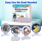 Washing Machine Cleaner Tablets 30 Pack, Upgraded Formulated for Pet Owners, 1+Year Supply, Deep Cleaning Tablet For HE-Front & Top Load Washer, Removes Residue, Grime, Odors and Pet Hair