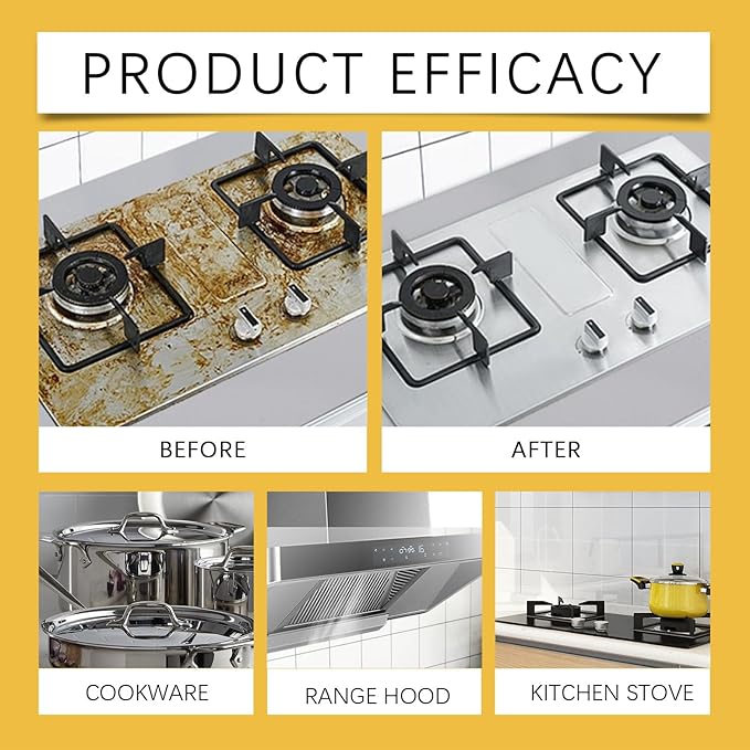 Greasy Dirt Clean Spray, Degreaser Cleaner Heavy Duty, Kitchen Cleaner, All Purpose Stain Removal Cleaners, Oven And Grill Cleaners Clean Up Kitchen Oil Stains(2, pcs-120ml)