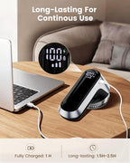 coldSky Fabric Shaver, Rechargeable Lint Shaver with Digital Display, Portable Sweater Defuzzer with 3 Speeds, 6 Leaf Blades and Safety Lock, Electric lint remover for clothes, Sweater, Couch, Blanket