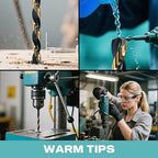 29Pcs Drill Bit Set 1/16"-1/2", HSS with Black and Gold Finish, Twist Jobber Drill Bit Kit with Index Case for Cast Iron, Hard Metal, Stainless Steel, Plastic and Wood