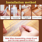 8 Pcs Drawer Dividers for Clothes, 3.15" High 11.34"-19.69" Adjustable Expandable Dresser Drawer Organizer, Clear Plastic Separators for Dresser, Baby Clothing (8, clear)