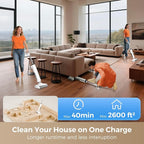 Wet Dry Vacuum Cleaner, 180°Lie-Flat Vacuum Mop All in One with Auto Self-Cleaning, Smart Floor Cleaner Machine for Hard Floor, 35 Mins Runtime, Edge Cleaning, Self-Propelled Vacuum Mop Combo