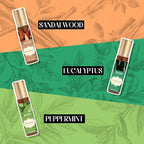 SALKING Essential Oils Roll On Set (6 Pack), Aromatherapy Oil with Roller Ball for Skin Use, Natural Fragrance Gift for Women and Men - Sandalwood, Eucalyptus, Peppermint, Lavender, Rose, Gardenia