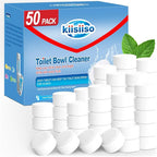 KIISIISO Toilet Bowl Cleaner Tablets 50 PACK, Automatic Bleach Toilet Tank Cleaners, Bathroom Long-Lasting Freshness, Slow-Releasing Powerful Deodorizing & Descaling