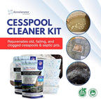 Cesspool & Septic Cleaner Kit by Accelerator by Dr. Pooper® - Commercial-strength bio-accelerator to get cesspools draining and flowing properly and keep them working | Made in USA | Safe & Non-Toxic