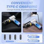 Mini Vacuum Cleaner, 3 in 1 Cordless Handheld Vacuum Cleaners, 18000Pa High Power Car Vacuum Cleaner with Brushless Motor,Adjustable Car Vaccum Portable Cordless for Cars,Desktop-DBS03 Blue