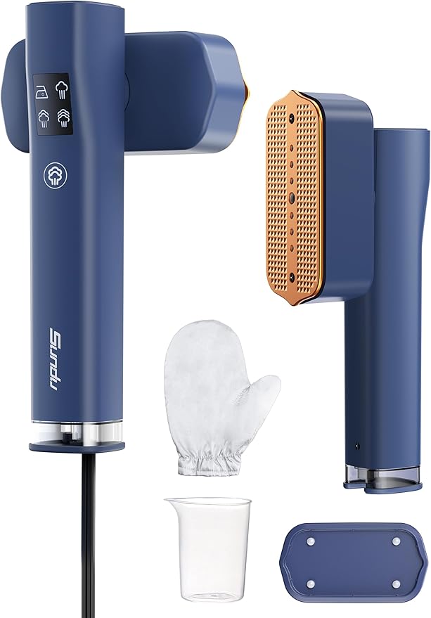 Steamer for Clothes Portable Handheld Garment Steamer,15s Fast Heat-up,100ml Water Tank,Steamer Ironing Gloves,20 Minutes of Continuous Ironing for Travel and Home