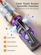 Cordless Vacuum Cleaner, 600W 50KPA 65 Mins Vacuum Cleaners for Home, Cordless Stick Vacuum with Powerful Suction, Wall Mount Charging Dock, Rechargeable Vacuum for Pet Hair/Carpet/Hardwood Floors