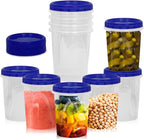 HomeyGear 32 oz - 8 Pack Twist Top Food Deli Containers Screw And Seal Lids, Stackable Reusable Quality Plastic Storage Containers with Screw-on Lids - BPA Free