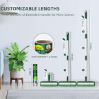 Large Lint Rollers for Pet Hair, Floor Lint Roller with 9.45 in Giant Lint Roller Refill 360 Sheets Total, Extendable Handle Sticky Rollers for Floor, Carpet, Furniture, Clothing & Couch (Green)