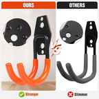 Garage Hooks Ladder Hooks for Hanging Heavy Duty Garage Organizer Wall Mount Metal Garage Storage Organization Tool Hanger Utility Rack for Garage Wall, Shed, Garden, Workshop