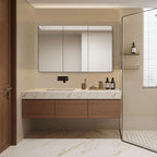 Bathroom Mirror Medicine Cabinet with Round Corner Framed Door 48 x 30 inch, Black，Recessed or Surface Mount, with Adjustable Glass Shelves
