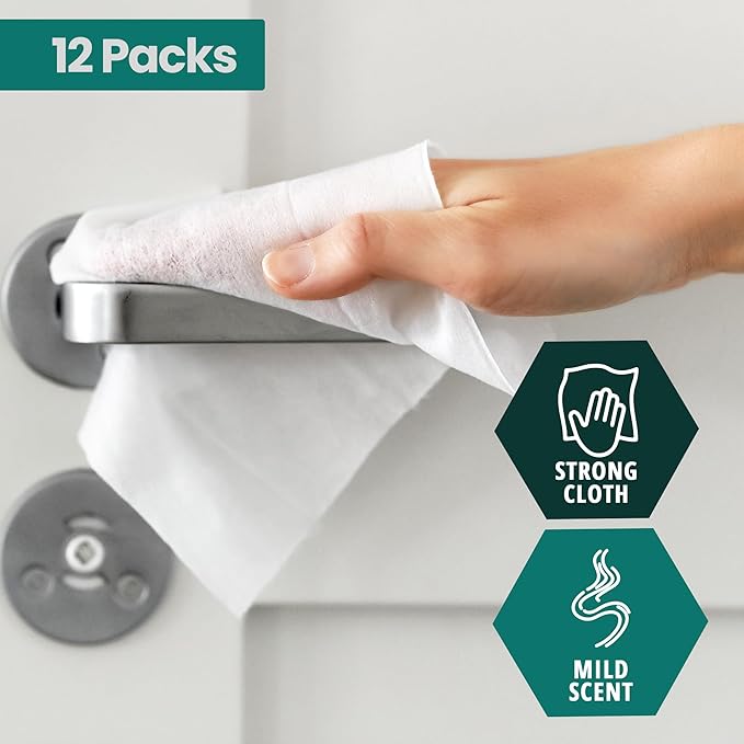 MED PRIDE 600 Count 8 X12 in Premoistened Disposable Wet Washcloths for Adults with Aloe & Lanolin Personal Cleansing Skincare Makeup Removal Travel
