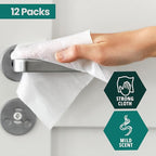 MED PRIDE 600 Count 8 X12 in Premoistened Disposable Wet Washcloths for Adults with Aloe & Lanolin Personal Cleansing Skincare Makeup Removal Travel