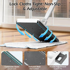 MASTERTOP Disposable Dust Mop with Mini Sweeper Mop,2-in-1 Disposable Mop with 47" Long Handle,Microfiber Mops for Floor Cleaning,No-Touch, Multi Surface Floor Cleaning