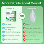Soulink Laundry Detergent Sheets Unscented 240 Loads，Eco Friendly Detergent Sheets for Travel & Home - No Plastic Jug Liquidless Soap Strips, Plant-based, Hypoallergenic. Safe for Sensitive Skin