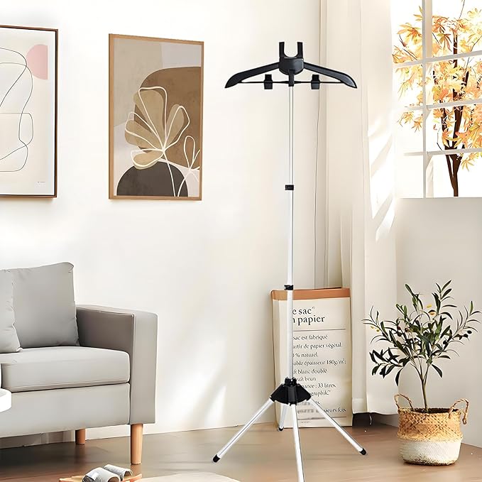 Adjustable Steamer Stand for Clothes, 32-63 inch T Shirt Display Stand, Steam Rack For Clothes,Handheld Garment Steamer Rack, Garment Hanger for Steaming Clothes for Clothing Garment Coat Retail