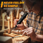 HARDELL Mini Cordless Rotary Tool Kit, 5-Speed and USB Charging with 69 Accessories, Multi-Purpose 3.7V Power Rotary Tool for Sanding, Polishing, Drilling, Etching, Engraving, DIY Crafts (Black)
