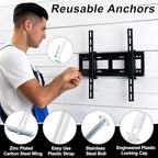 Heavy Duty Drywall Anchor Bolts with 1/4"-20 Fastener Suitable for TV Mounting Hollow Wall Anchor Bolt Screw Kit Supports Up to 270 lbs Each on 1/2 Inch Drywall Pack of 50