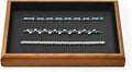 Oirlv Solid Wood Stackable Jewelry Organizer Tray Jewelry Drawer Organizer(Black)