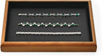 Oirlv Solid Wood Stackable Jewelry Organizer Tray Jewelry Drawer Organizer(Black)