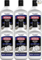 Weiman Silver Cream Cleaner 3-in-1, Anti-Tarnish Technology, Safely Clean, Polish, Shine & Restore, Removes & Prevent Tarnish (Pack of 6)