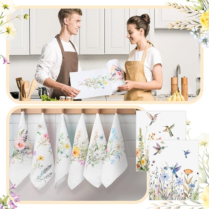 36 Count Reusable Cleaning Cloths Washable Cotton Kitchen Towels for Home(Christian Style,Multicolor)