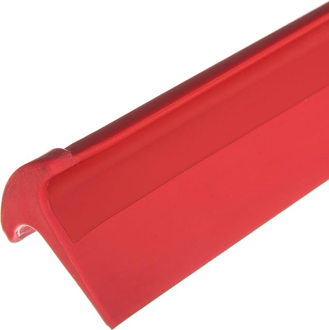 SPARTA 24" Floor Squeegee Replacement Head, Seamless Rubber with Rust-Free Plastic Frame for HACCP Compliance, Heavy-Duty Industrial Use, Thermoplastic Rubber, 24 Inches, Red