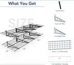 FLEXIMOUNTS 2-Pack 2x6ft Garage Shelving 24-inch-by-72-inch Wall Shelf Garage Storage Rack Floating Shelves, Black