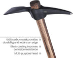 CRKT Chogan Mattock Outdoor Survival Axe: 1055 Carbon Steel Plain Edge Blade, Tennessee Hickory Handle, 2738