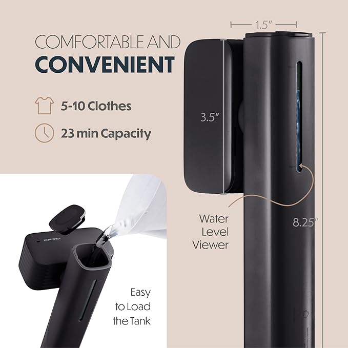 Portable Steamer for Clothes, Professional Handheld Garment Steamer 15s Fast Heat-up, 70ml Water Tank, 900W Mini Steam Iron for Home and Travel