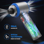 Compressed air Duster, Yomile 2 in 1 180000RPM Cordless Air Duster with Mini Car Vacuum, 9000mAh Battery Dust Blower for Keyboard Cleaner,Rechargeable Air Blower AIC Can for Office Computers