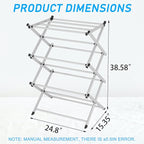 Household Indoor Folding Clothes Drying Rack, Dry Laundry and Hang Clothes,Towel Rack (Silver Gray) for Storage