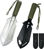 2 Pack Samll Survival Shovel, 9 in 1 Mini Camping Shovel, Ultralight Backpacking Trowel Shovel, Backpacking Gear for Hiking, Camping and Survival Bags (2 Pack)