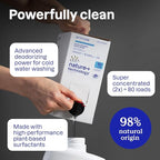 ATTITUDE Liquid Laundry Detergent Refill, EWG Verified, HE Compatible, Plant-Based & Vegan, Natural Laundry Soap, Unscented, 80 Loads, 67.6 Fl Oz