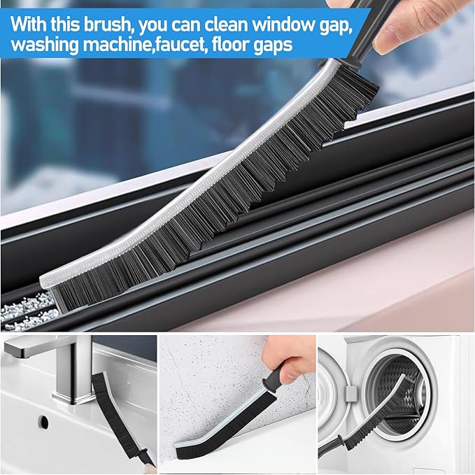 Palksky Window Track Cleaner Set, Window Groove Cleaning Brush Tools, 7 Pieces