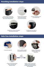 Wall Mounted Clothes Hanger Rack, Retractable Clothes Drying Rack Folding Indoor, Laundry Drying Rack, Space Saver Clothes Rack,Collapsible(Tri-Fold),with 18 J-Hooks Laundry Rack Black