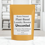 Plant-Based Enzymes Laundry Booster – Unscented | Advanced Enzyme Cleaner & Odor Remover | Powerful Stain Remover for All Fabrics | Biodegradable, HE Safe – 16 oz | Made in USA
