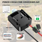 Battery Adapter for Power Wheel Adapter Compatible with Makita 18V Battery, Power Conversion Kit for DIY RC Toy Cars, Power Tool, Battery Connector with Switch & Fuse, 12AWG Wire, Wire Terminal