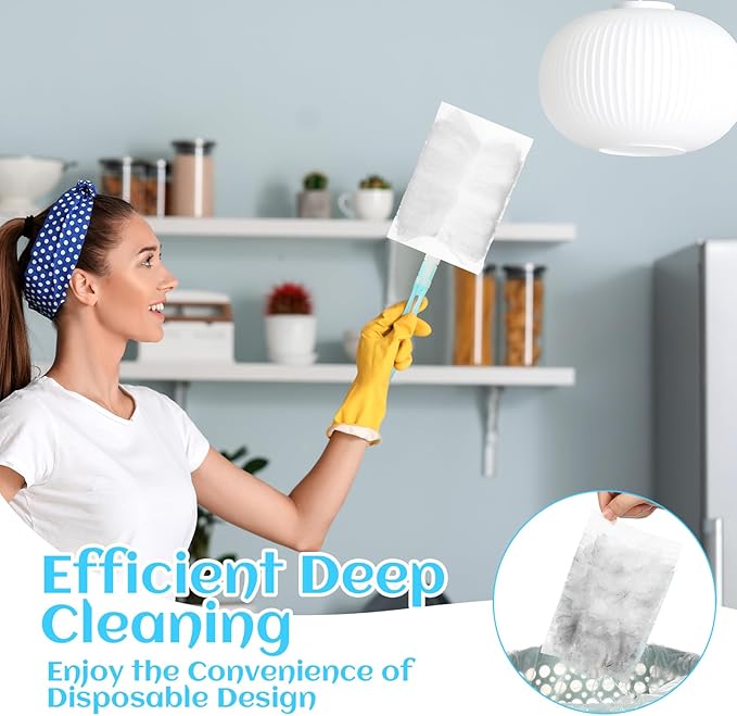 200 Pcs Disposable Dusters Refills Bulk Heavy Duty 180° Multi Surface Replacement Dusters for Cleaning Ceiling Fan with Microfibers Unscented (Bright Colors)