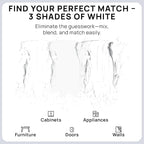 spot. Touch-Up Paint | Matte Finish for Cabinets, Walls, Doors & Furniture | Multi-Tone White Repair Kit | Quick-Dry, Self-Priming, Low-Odor, Eco-Friendly | No-Sanding or Primer Needed | 3 Pack