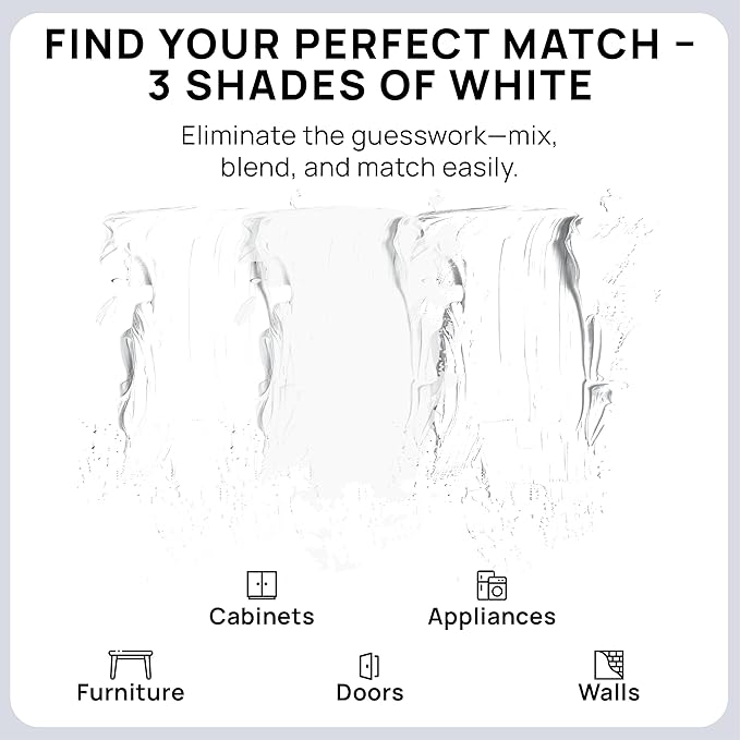 spot. Touch-Up Paint | Matte Finish for Cabinets, Walls, Doors & Furniture | Multi-Tone White Repair Kit | Quick-Dry, Self-Priming, Low-Odor, Eco-Friendly | No-Sanding or Primer Needed | 3 Pack