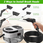 Handheld Steam Cleaner, 2500W High Pressure Steamer for Cleaning, Portable Steam Cleaner with 1.6L Water Tank, 3 Levels Adjustable Handle, Steam Cleaner for Home, Car, Furniture, Bed Bugs (White)