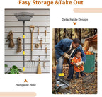 Rake for Leaves: Large 18" Wide Metal Leaf Rake, 65” Long Handle,25 Tines,Heavy Duty Graden Rakes Set for Lawn Yard Pine Needles Mulch Thatch Debris Cleanup Set with 32Gallon Leaf Bags and Scoops