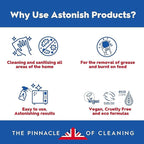 Astonish Zesty Lemon Scented Kitchen Cleaner 3 Pack - All Purpose Cleaning Solution Removes Grease, Grime, & Surface Stains - Cruelty Free Kitchen Grease And Multi Surface Cleaner - 750ml Spray Bottle