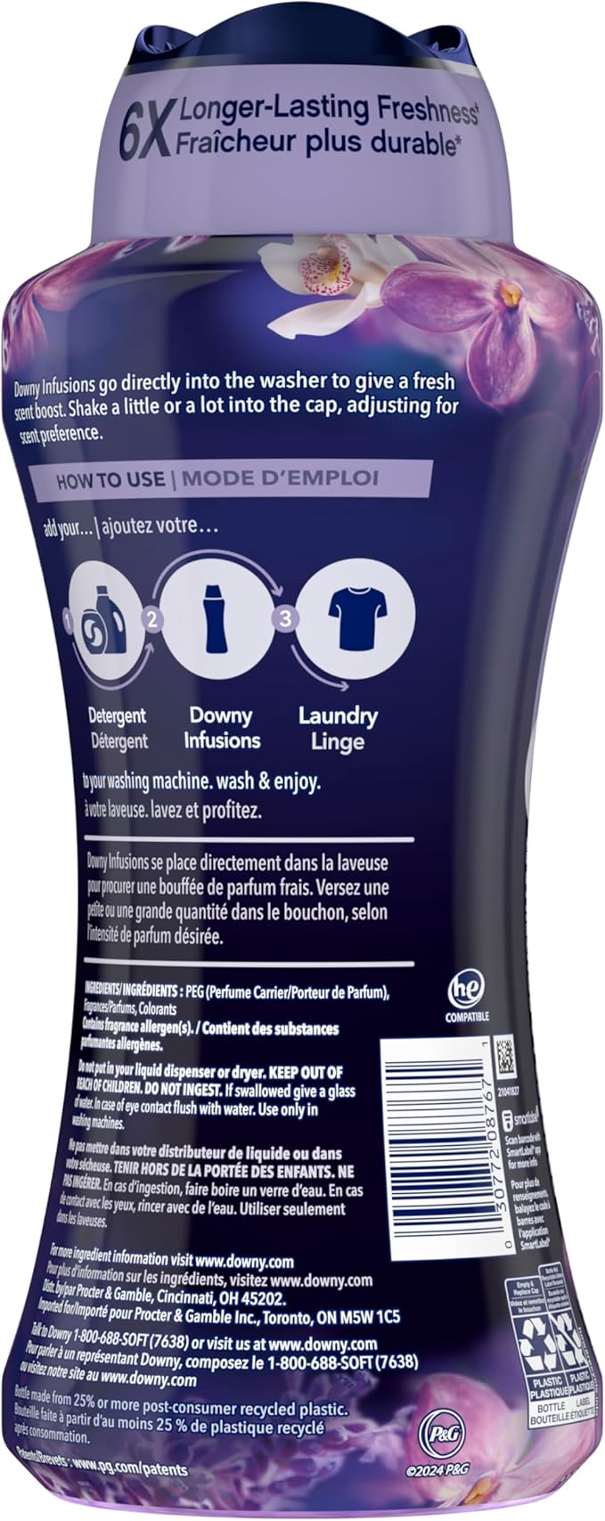 Downy Calm In-Wash Laundry Scent Booster Beads, Soothing Lavender and Vanilla Bean scent, 24.0 OZ, laundry scent beads, Long-lasting Freshness